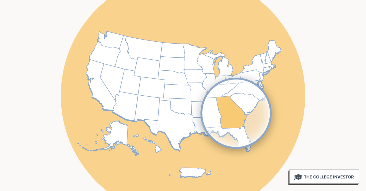 CollegeInvestor_1200x627_Infographic_ 50 + 2 Individual State Call Outs_Georgia Georgia Student Loans And Financial Aid Programs