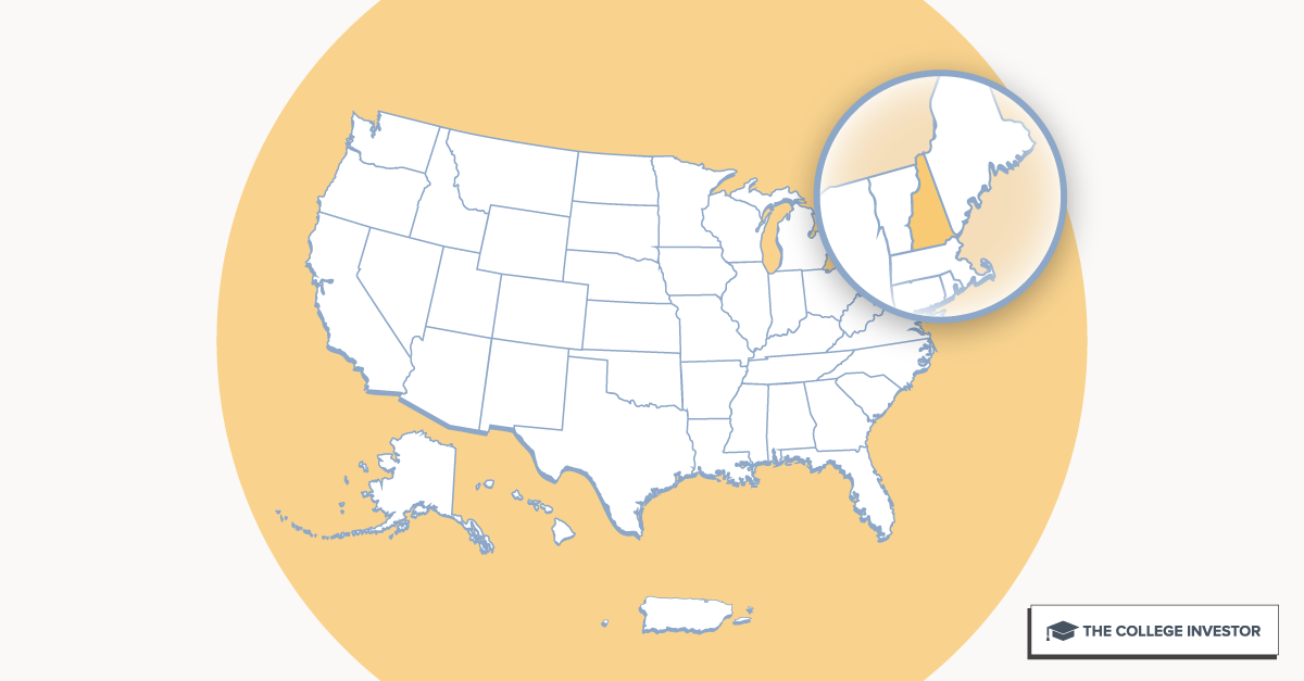 CollegeInvestor_1200x627_Infographic_ 50 + 2 Individual State Call Outs_New Hampshire New Hampshire Student Loan