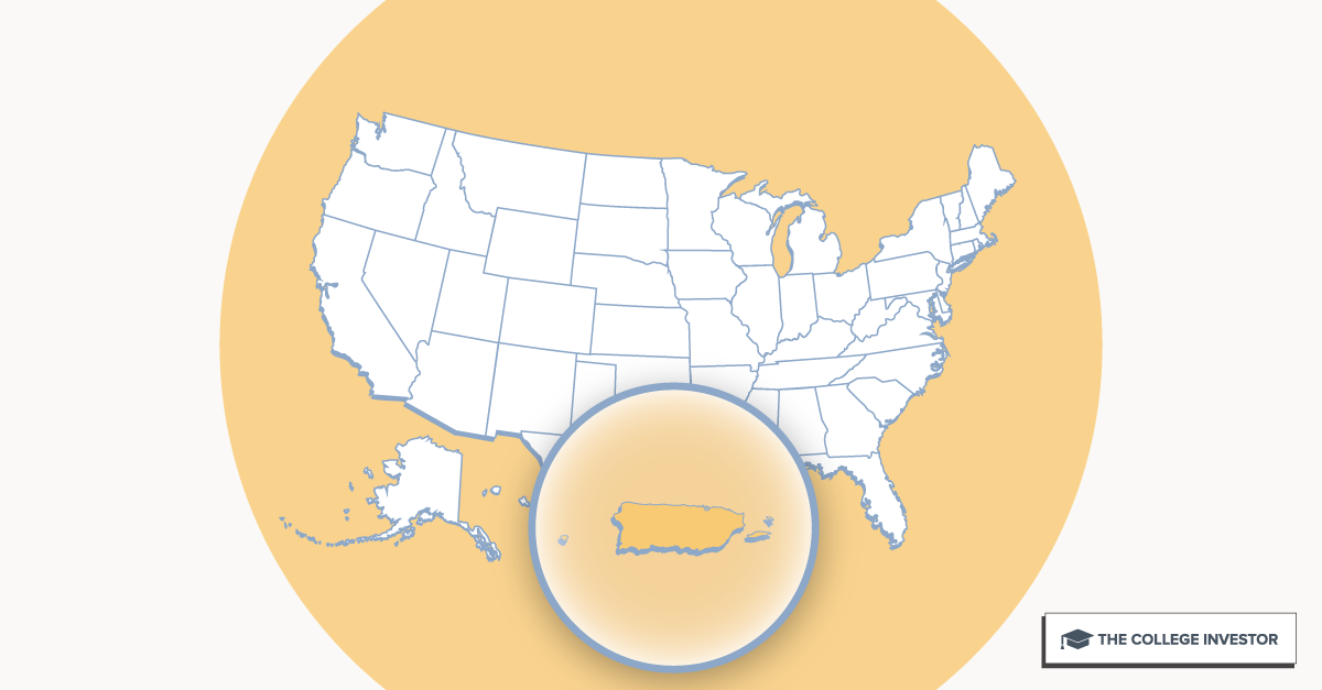 CollegeInvestor_1200x627_Infographic_ 50 + 2 Individual State Call Outs_Puerto Rico Puerto Rico Student Loan Forgiveness Programs