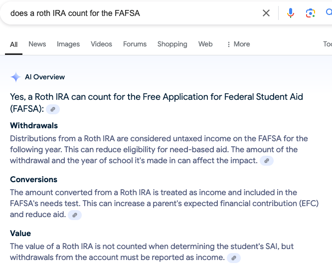 Roth IRA Does A Roth IRA Count For FAFSA?