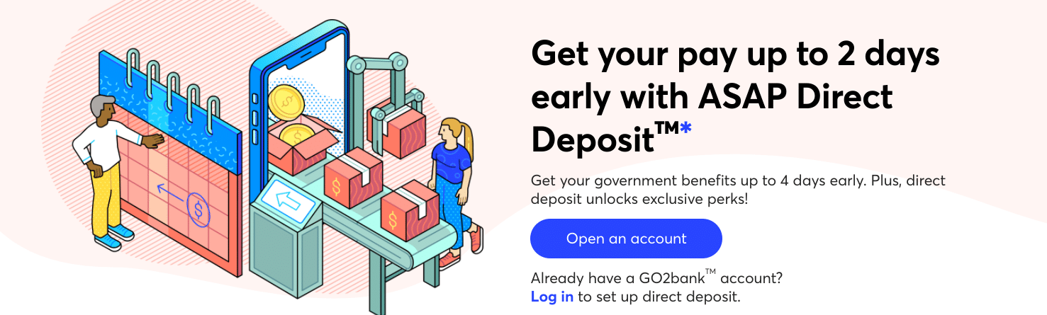 Go2bank early direct deposit | Source: The College Investor